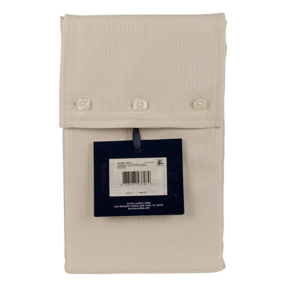 Ralph Lauren Home Lovan Jacquard 2 Standard Pillowcases Platinum 21 x 32 IN